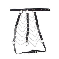 Subblime - Harnais Poitrine Chaîne S En Cuir Noir Taille Unique